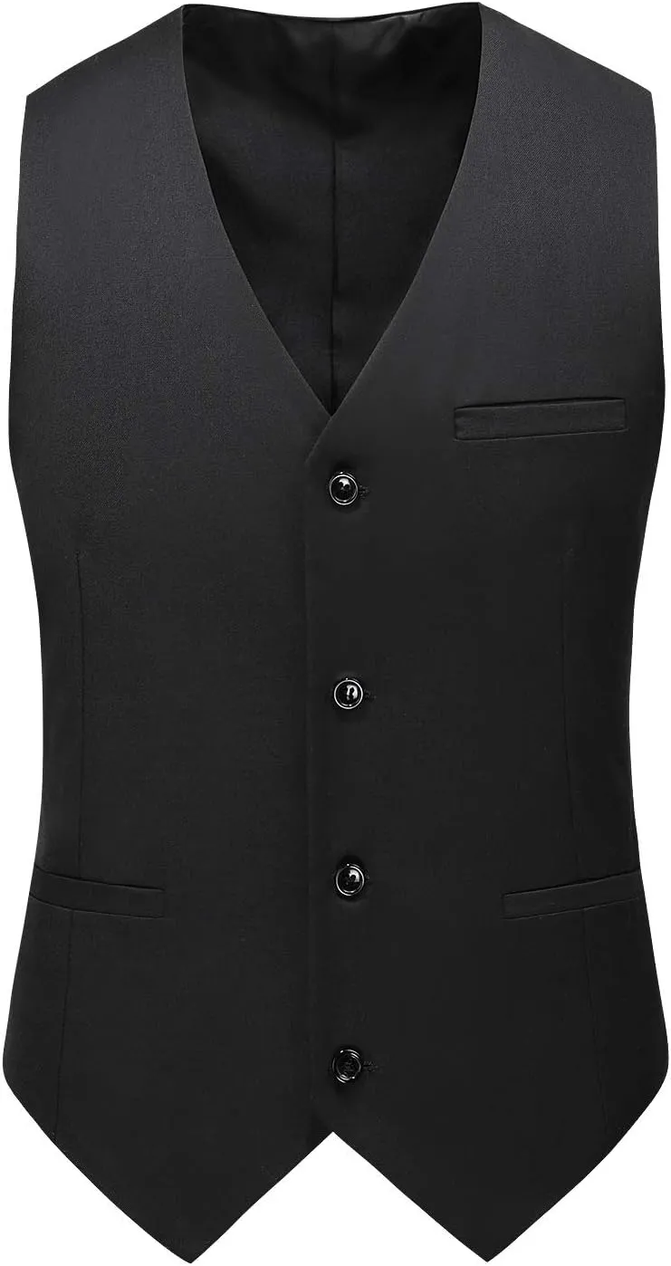 MOGU Mens 3 Piece Suit Slim Fit Pure Color Tuxedos for Wedding Prom