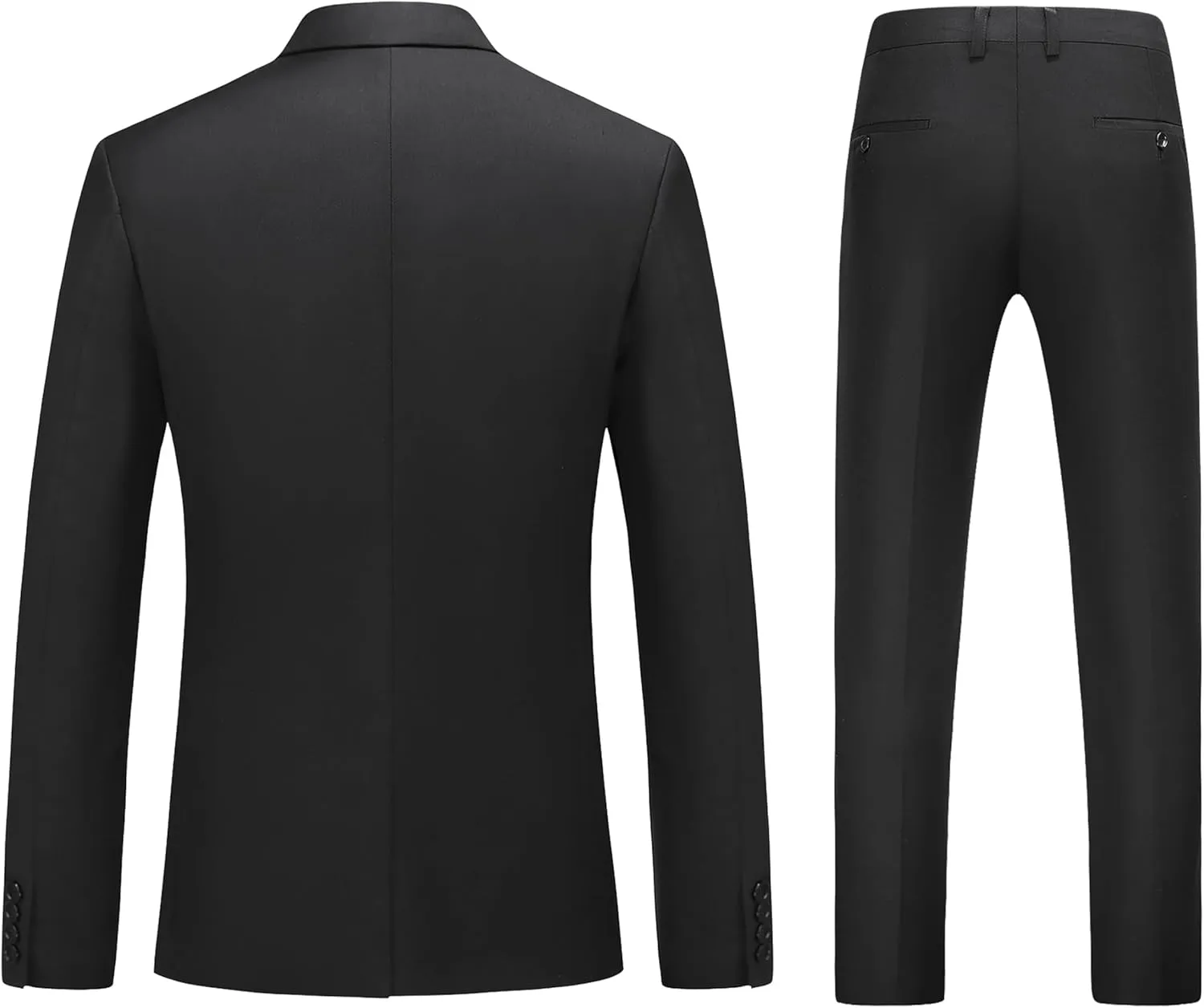 MOGU Mens 3 Piece Suit Slim Fit Pure Color Tuxedos for Wedding Prom