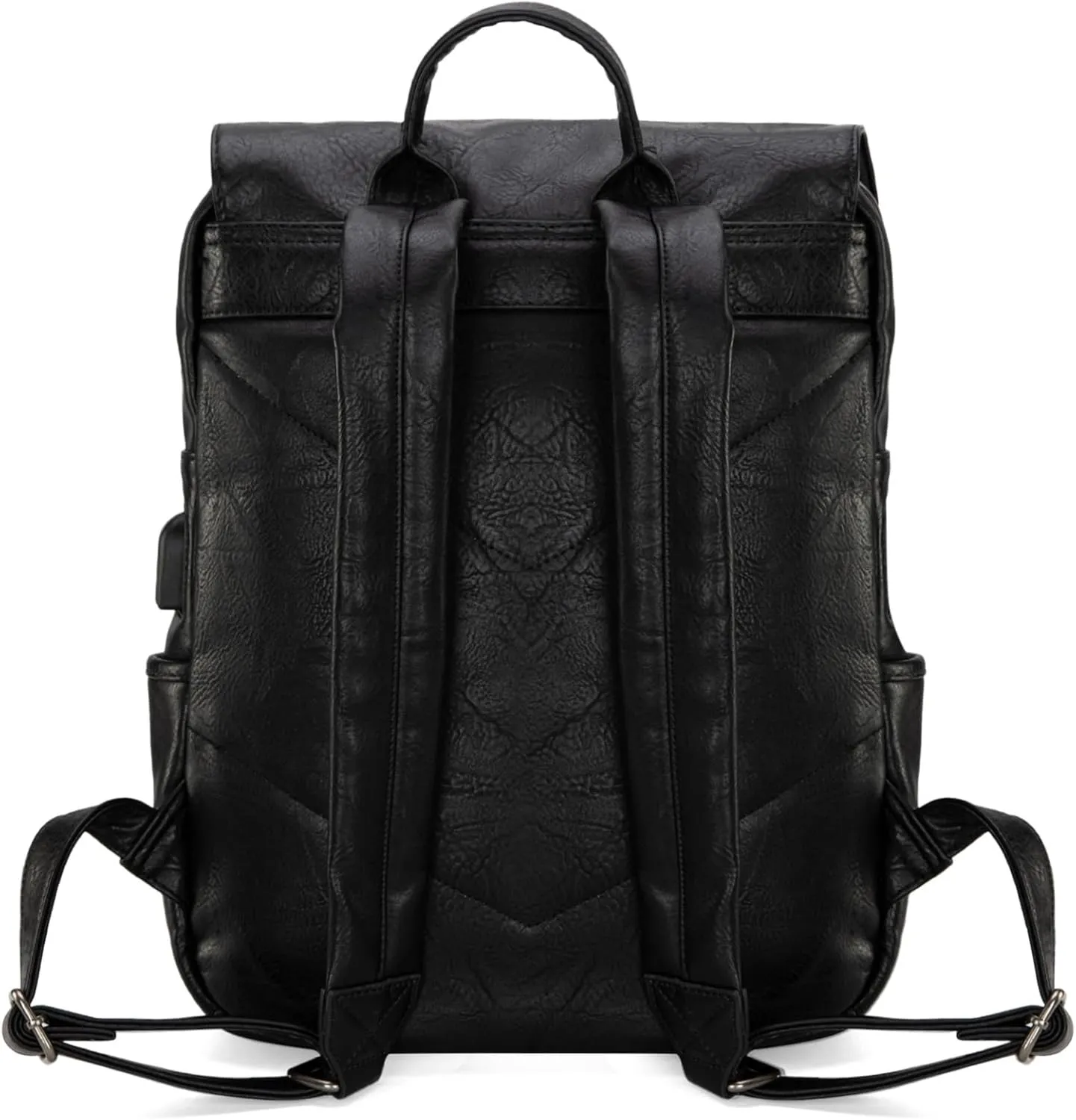 Montana West  Wrangler Black Leather Backpack for Women Laptop Backpack for Men Unisex Fashion Backpack Purse