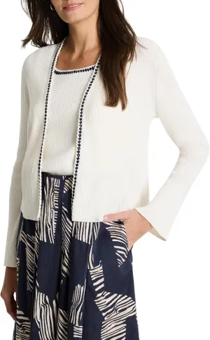 NIC ZOE Women's Trimmed Rib Cardigan