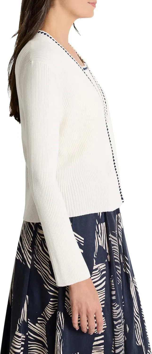NIC ZOE Women's Trimmed Rib Cardigan