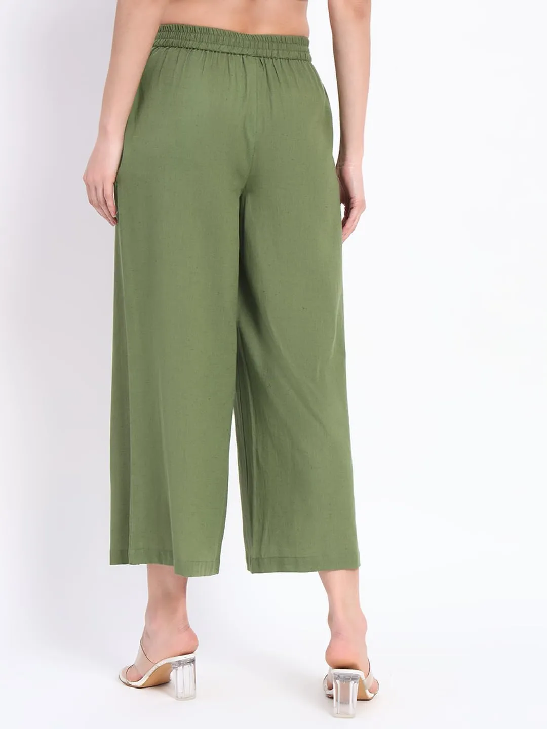 PIDAVLIYA'S Women's Wide Leg Pants Elastic High Waist Casual Yoga Workout Palazzo Pants & Trousers with Pockets
