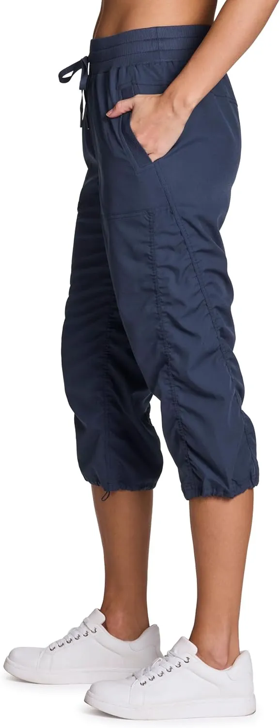 RBX Active Capri Pants for Women Joggers Stretch Lightweight Womens Casual Pant Capri with Drawstring