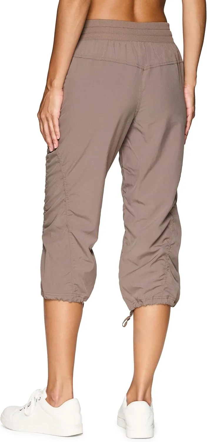 RBX Active Capri Pants for Women Joggers Stretch Lightweight Womens Casual Pant Capri with Drawstring