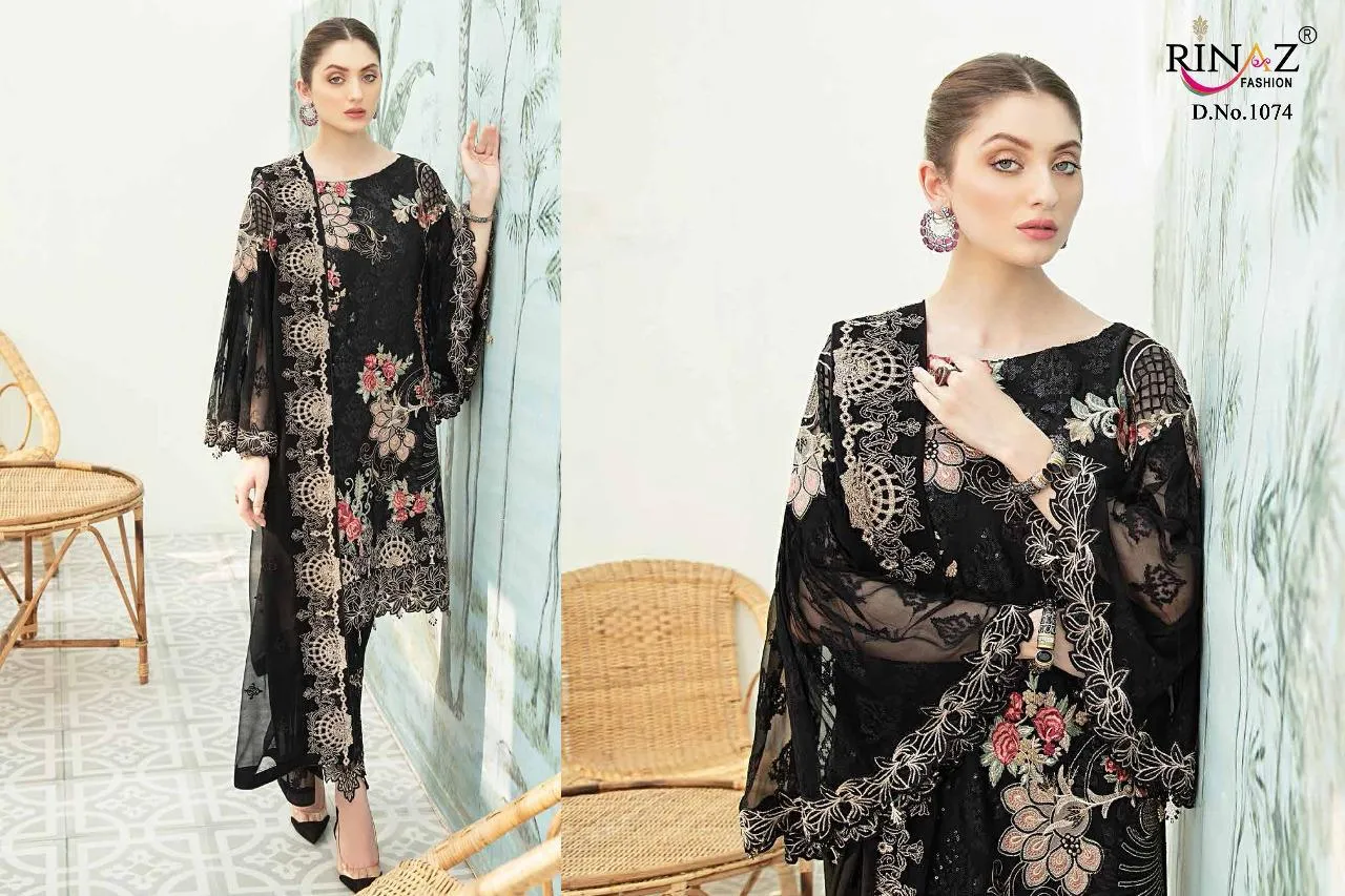 Rinaz Hit Design Georgette Designer Stylish Pakistani Singles Collection