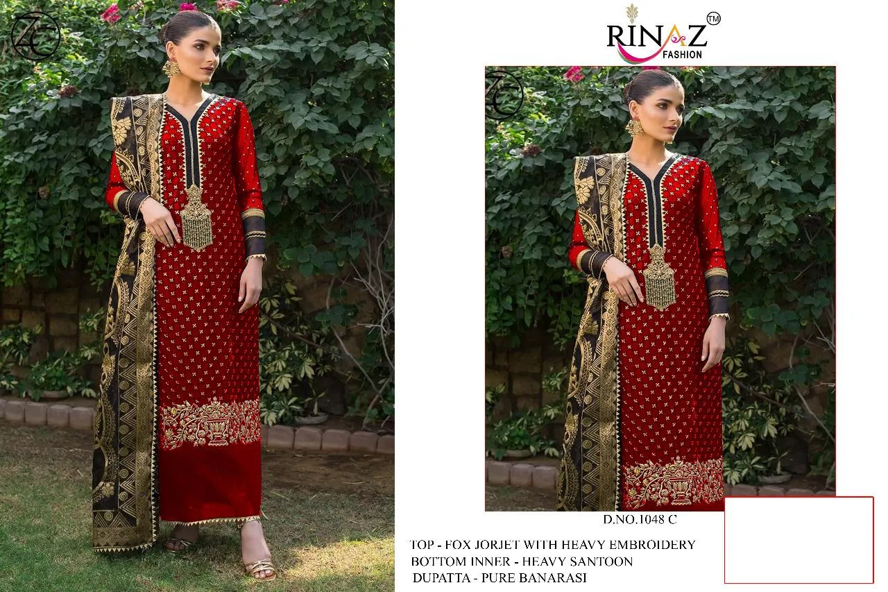 Rinaz Hit Design Georgette Designer Stylish Pakistani Singles Collection