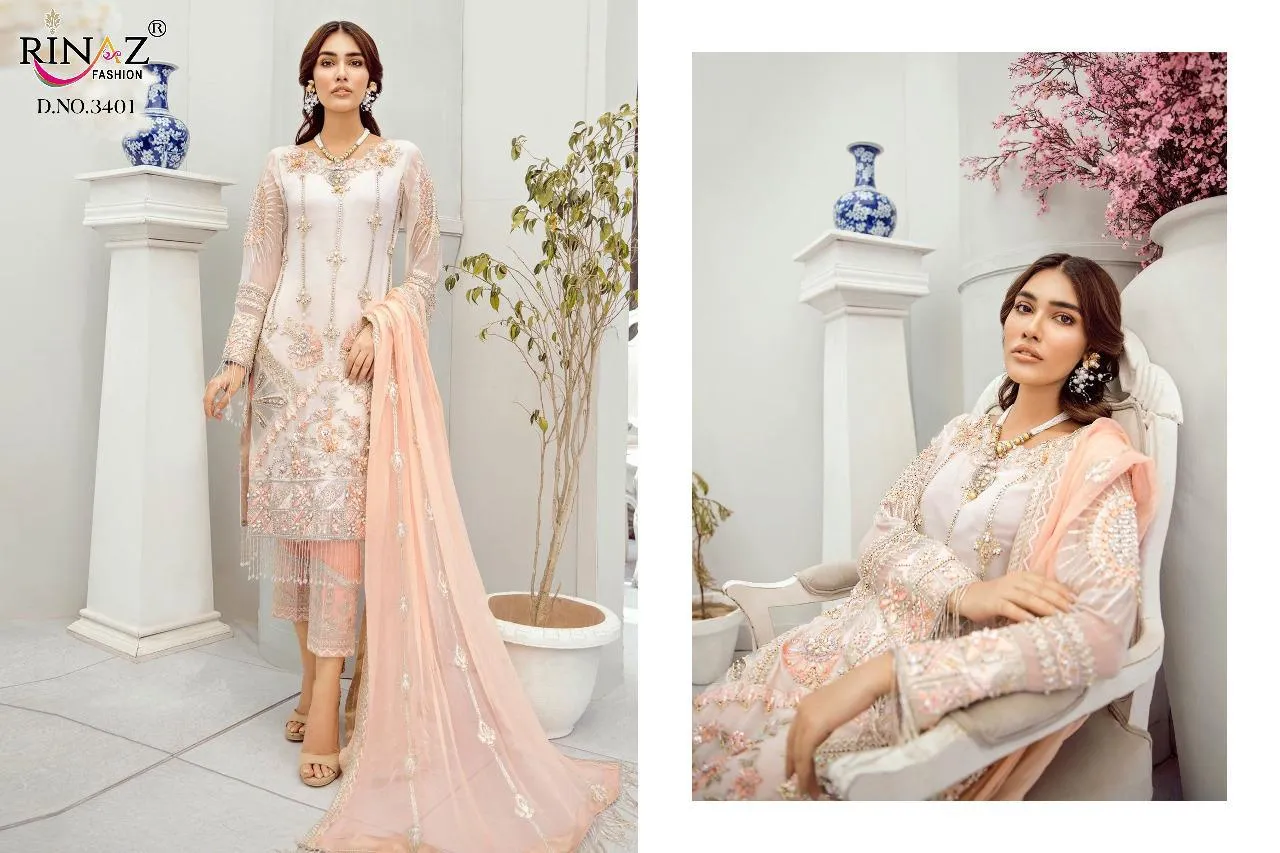 Rinaz Hit Design Georgette Designer Stylish Pakistani Singles Collection