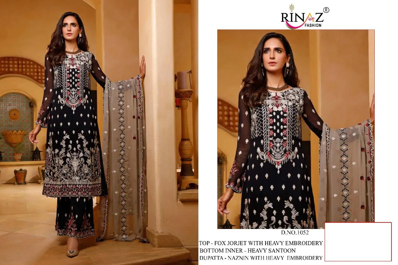 Rinaz Hit Design Georgette Designer Stylish Pakistani Singles Collection