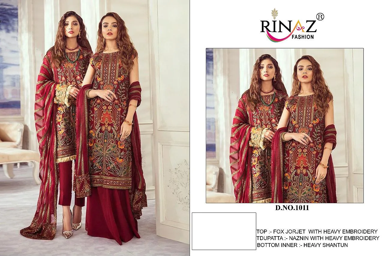 Rinaz Hit Design Georgette Designer Stylish Pakistani Singles Collection
