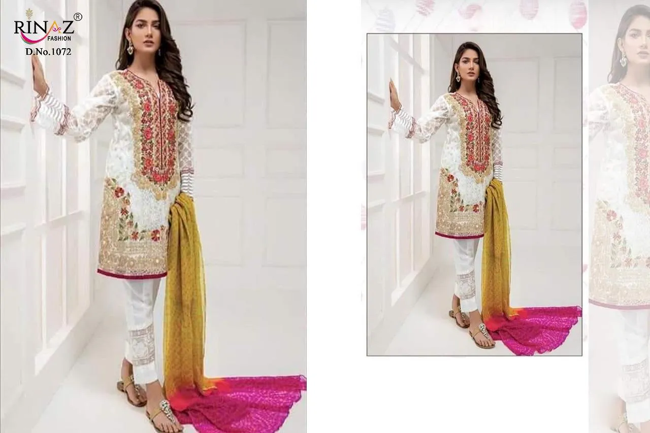 Rinaz Hit Design Georgette Designer Stylish Pakistani Singles Collection