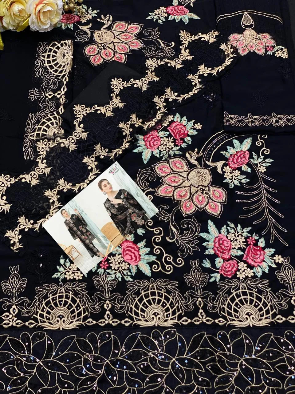 Rinaz Hit Design Georgette Designer Stylish Pakistani Singles Collection