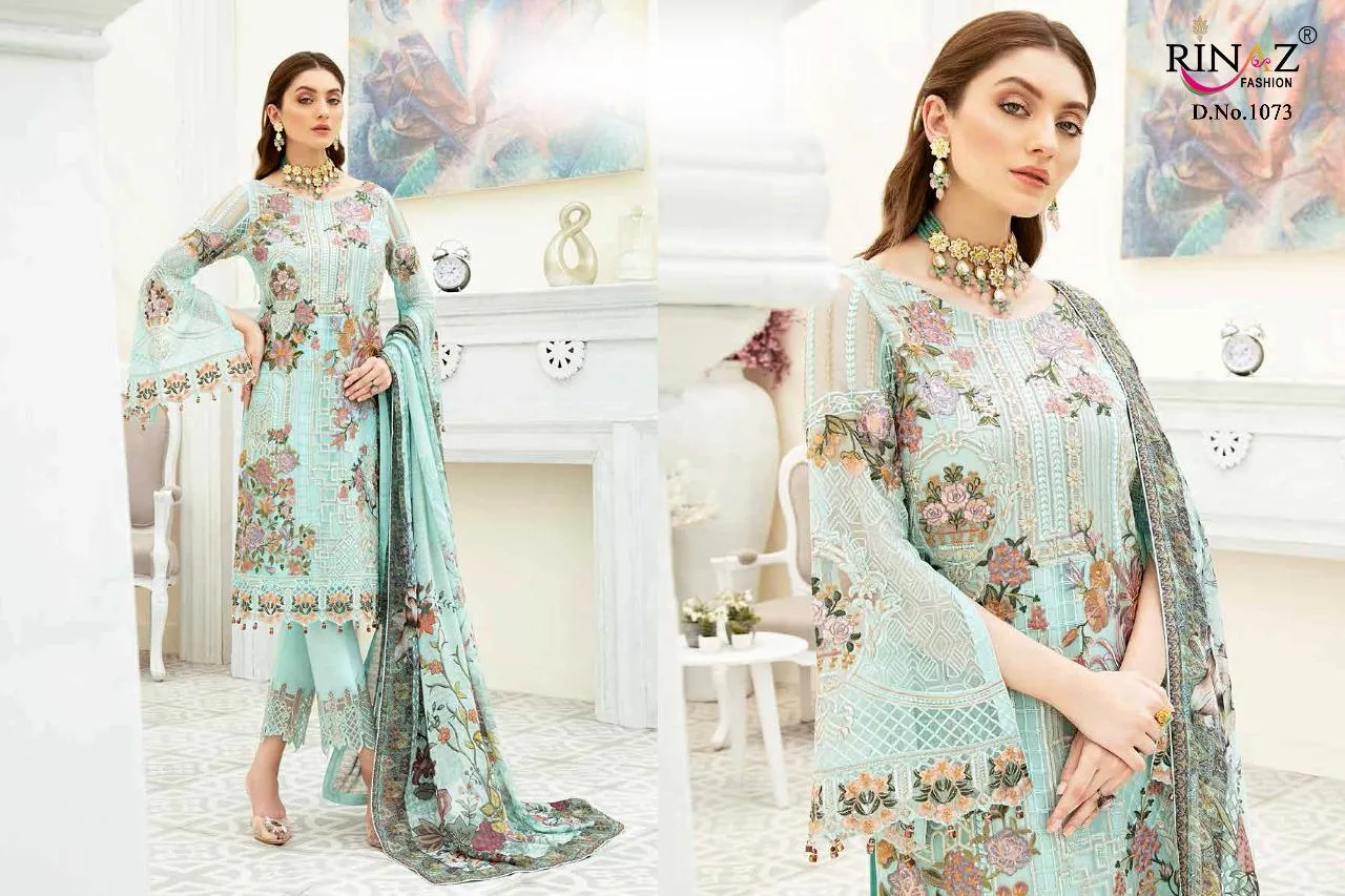 Rinaz Hit Design Georgette Designer Stylish Pakistani Singles Collection