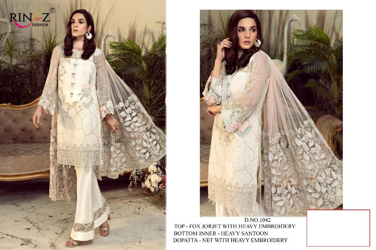 Rinaz Hit Design Georgette Designer Stylish Pakistani Singles Collection
