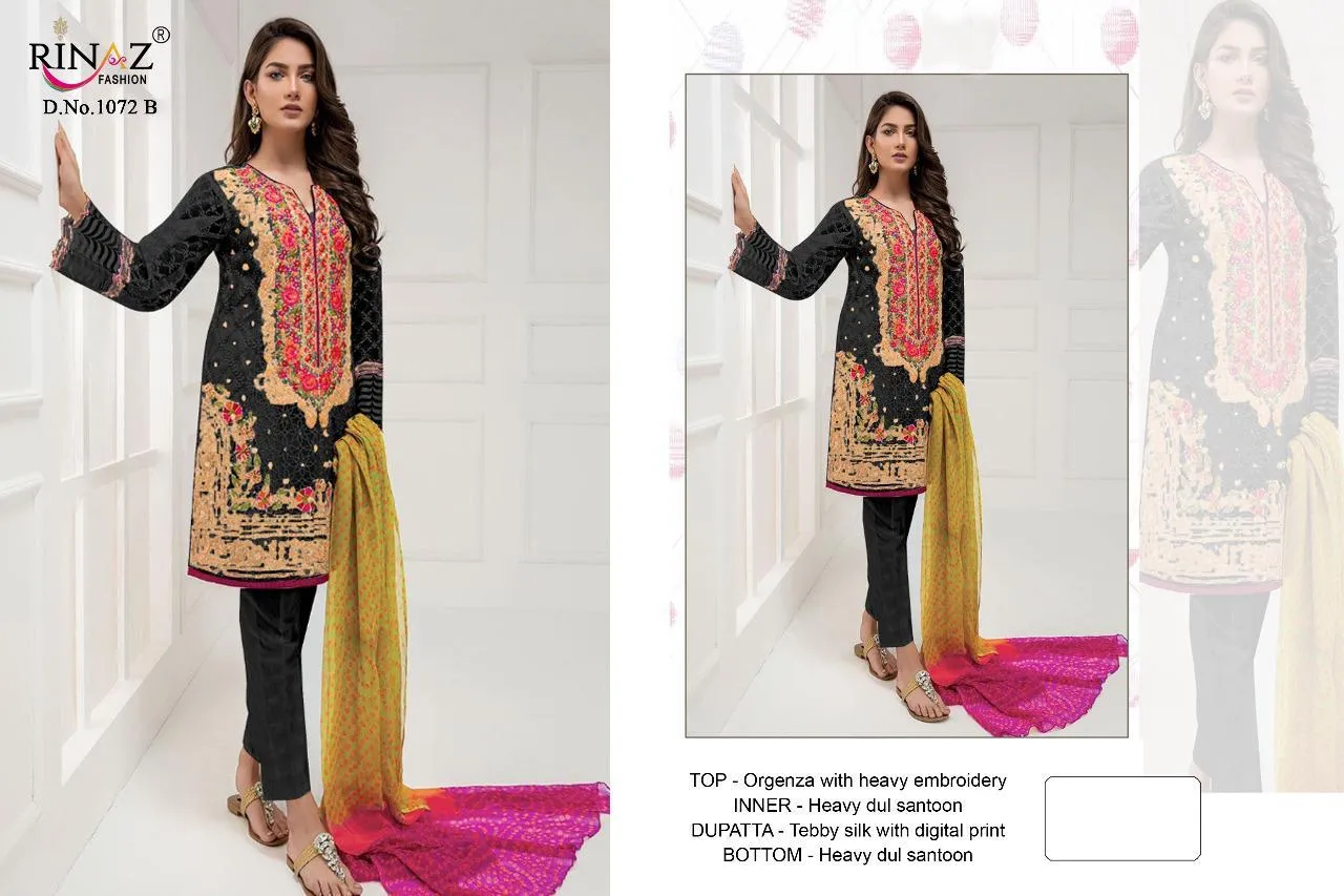 Rinaz Hit Design Georgette Designer Stylish Pakistani Singles Collection