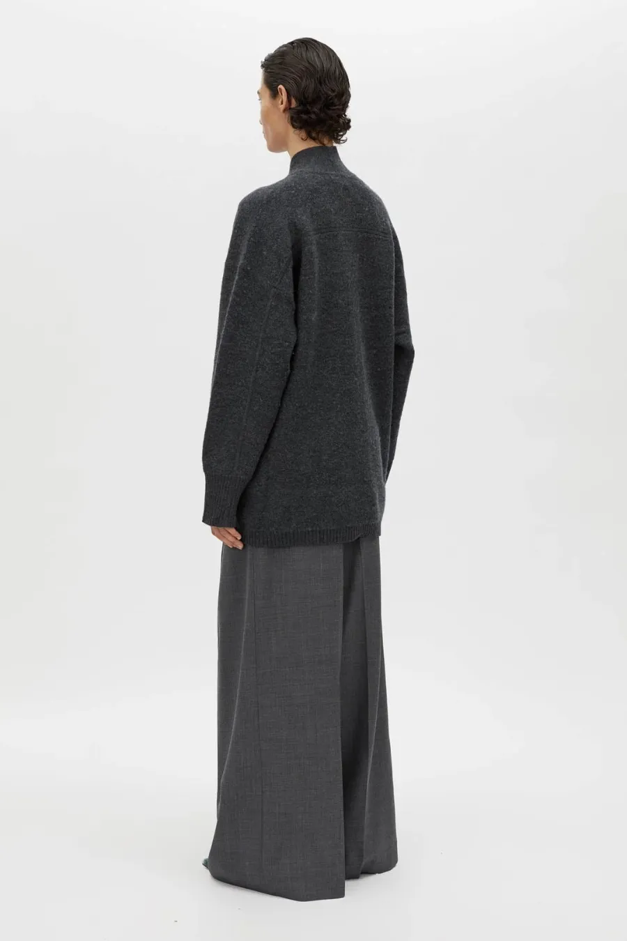Rohan Boiled Merino Knit Cardigan Charcoal Melange