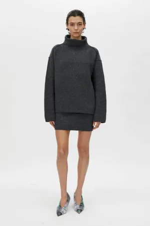 Rohan Knit Funnel Neck Sweater Charcoal Melange