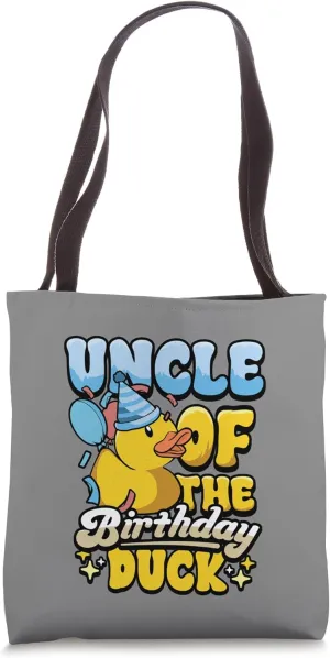 Rubber Duck Birthday Uncle Family Matching Kids Boys Girls Tote Bag
