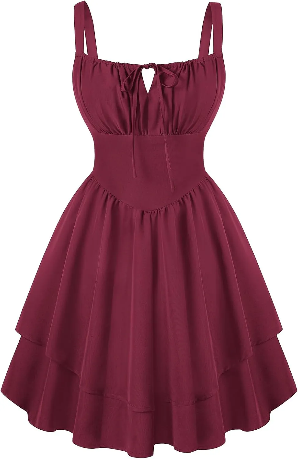 Scarlet Darkness Mini Corset Dress for Women Teens Ruffle Sundress Homecoming Dresses