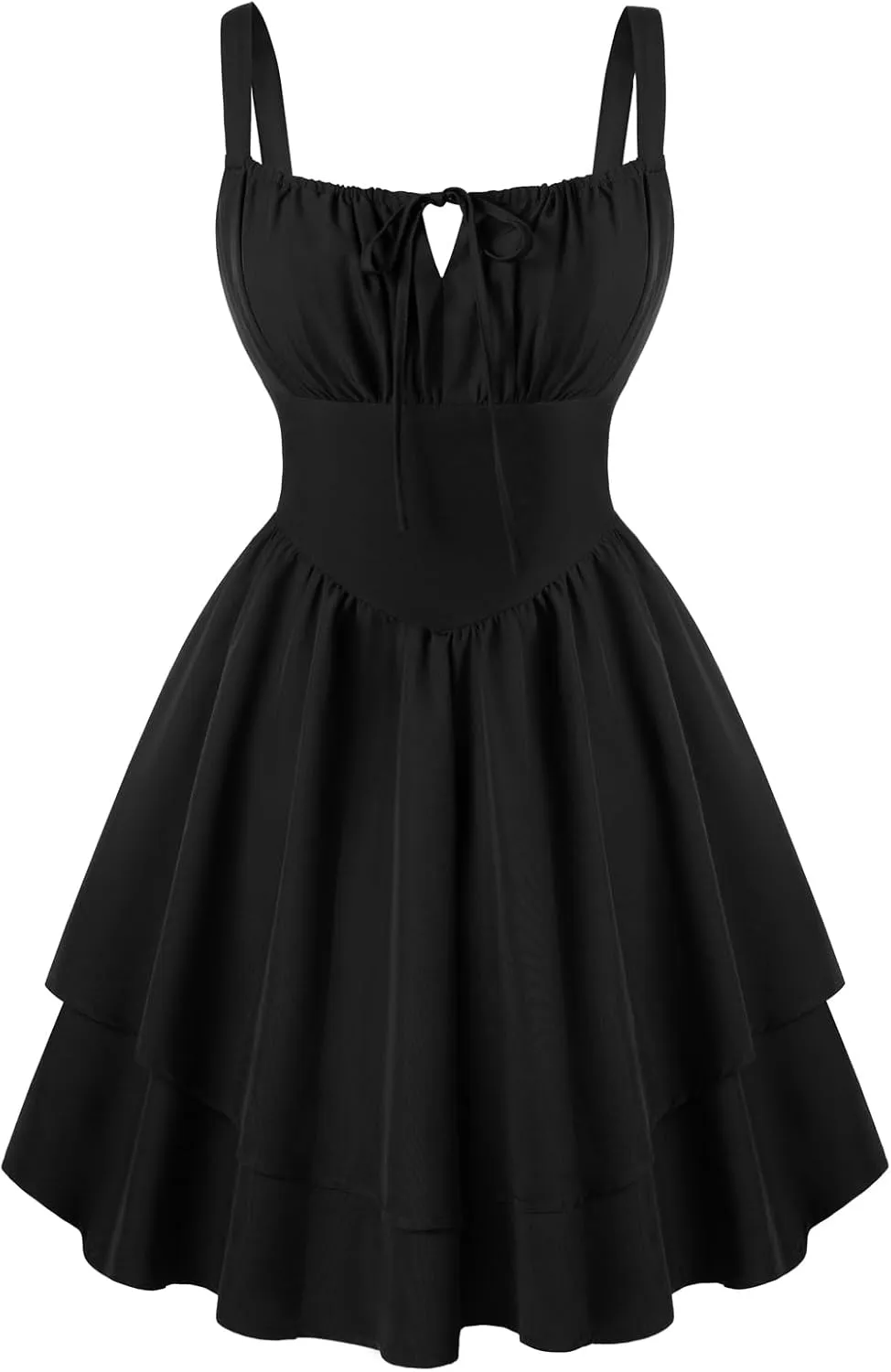 Scarlet Darkness Mini Corset Dress for Women Teens Ruffle Sundress Homecoming Dresses