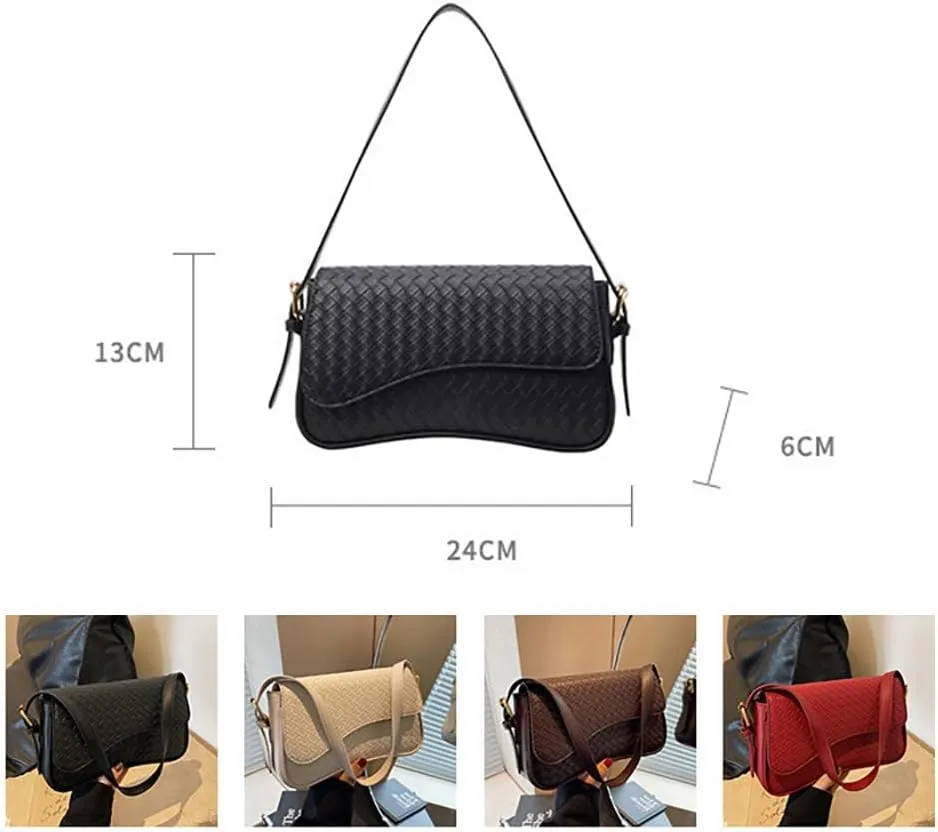 Shoulder Bag for Women VeganLeather Hobo Handbags Clutch Purse Retro Vegan Leather Handbags