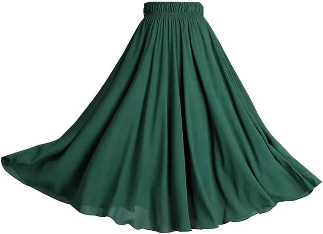 Skirts for Women Midi Pleated Skirt Women Long A-Line Skirt High Waist Skirts