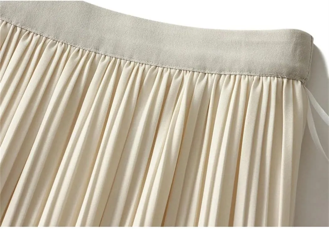 Skirts for Women Tassel Tulle Long Skirt for Women Mesh A Line Skirt High Waist Pleated Midi Skirt