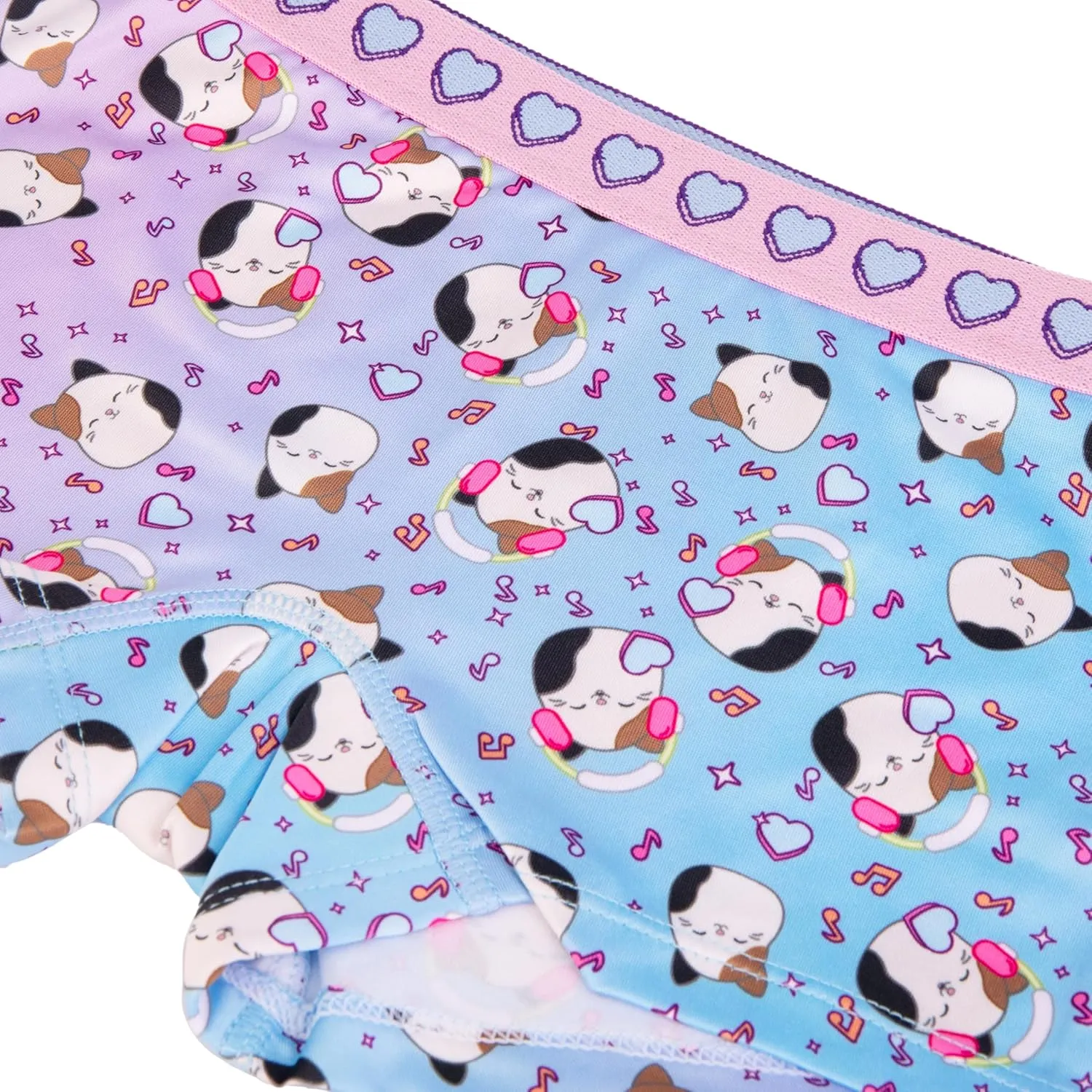 Squishmallows Girls' Underwear Panties and Shorts with Cam The Calico, Lola & More in Sizes 4, 6, 8 & 10