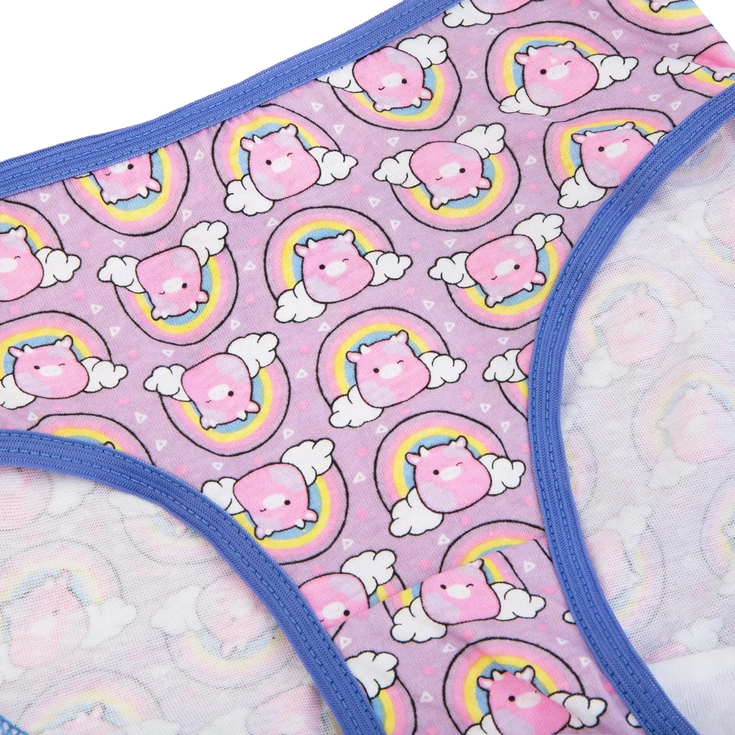 Squishmallows Girls' Underwear Panties and Shorts with Cam The Calico, Lola & More in Sizes 4, 6, 8 & 10