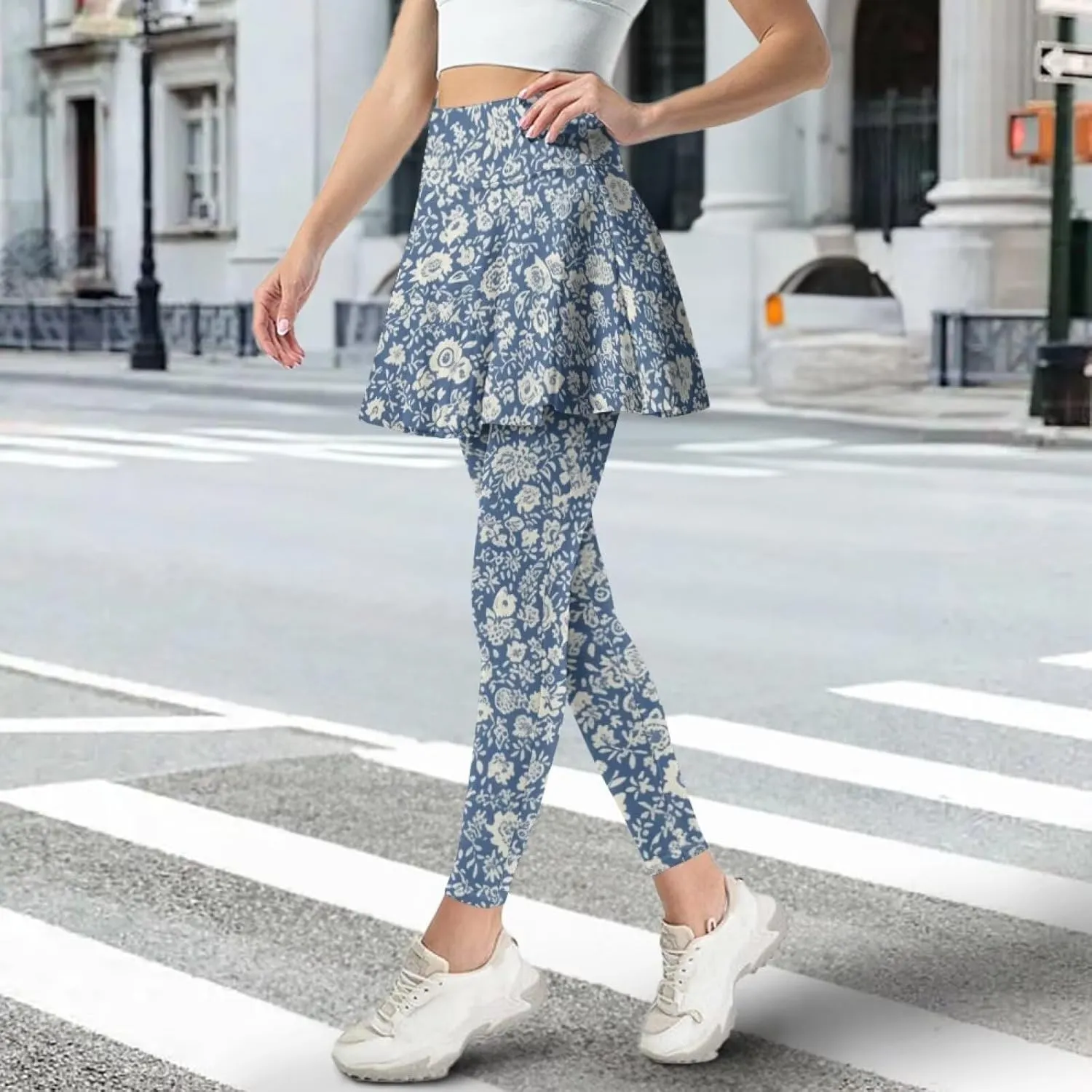 Sunflower Summer Gym Workout Outfits Leggings, Skull Yoga Running Casual Golf Tennis Legging High Waisted Skirts