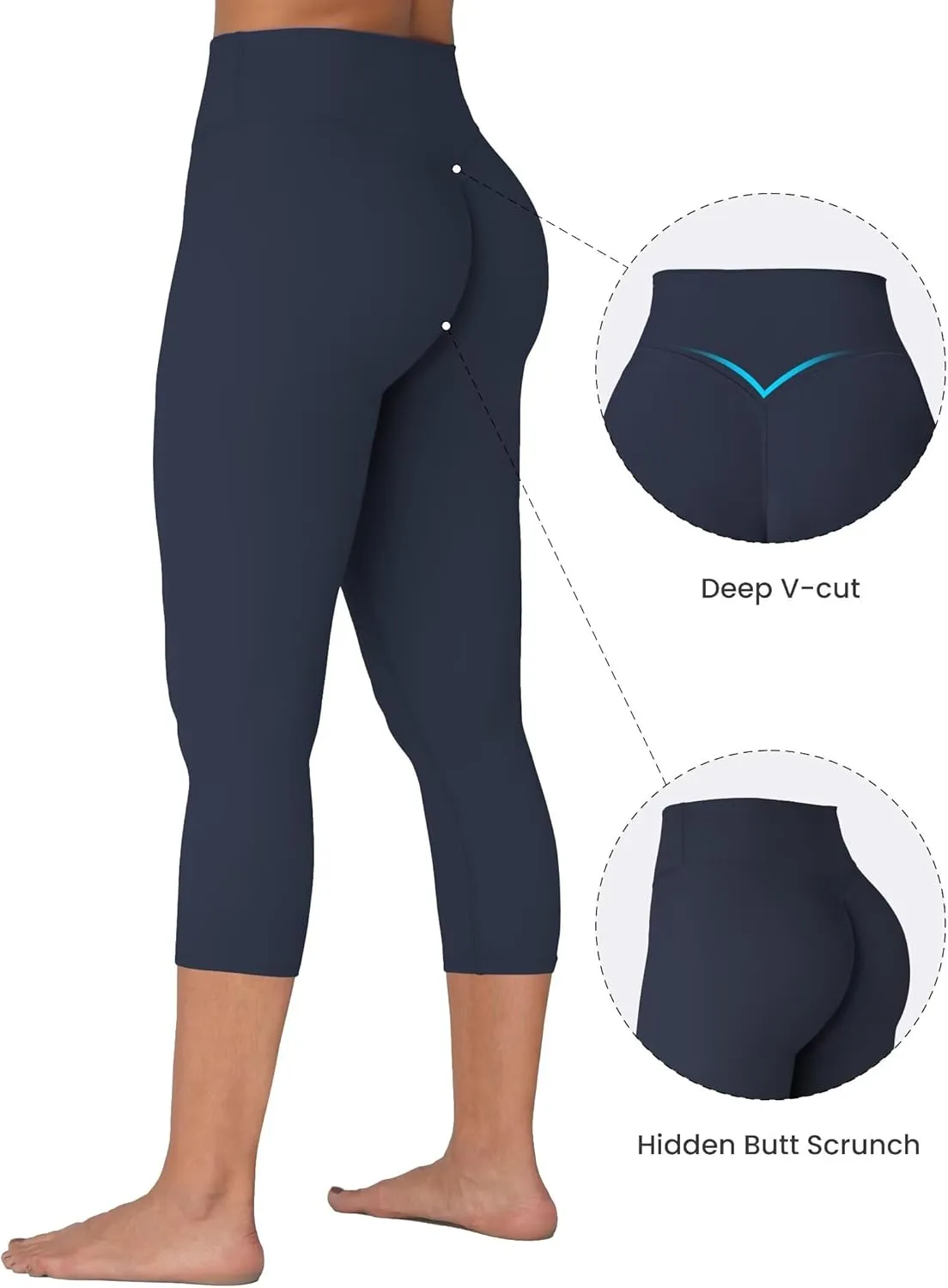 Sunzel Sunzfly Invisible Butt Scrunch Workout Leggings for Women, Butt Lifting High Waisted Gym Yoga Pants with Tummy Control