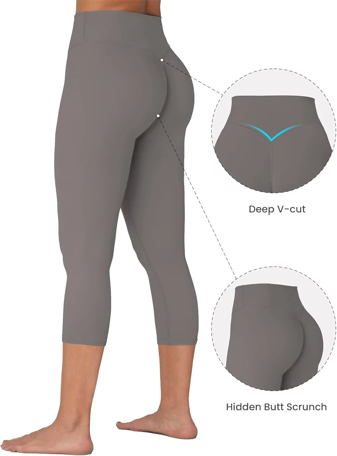Sunzel Sunzfly Invisible Butt Scrunch Workout Leggings for Women, Butt Lifting High Waisted Gym Yoga Pants with Tummy Control