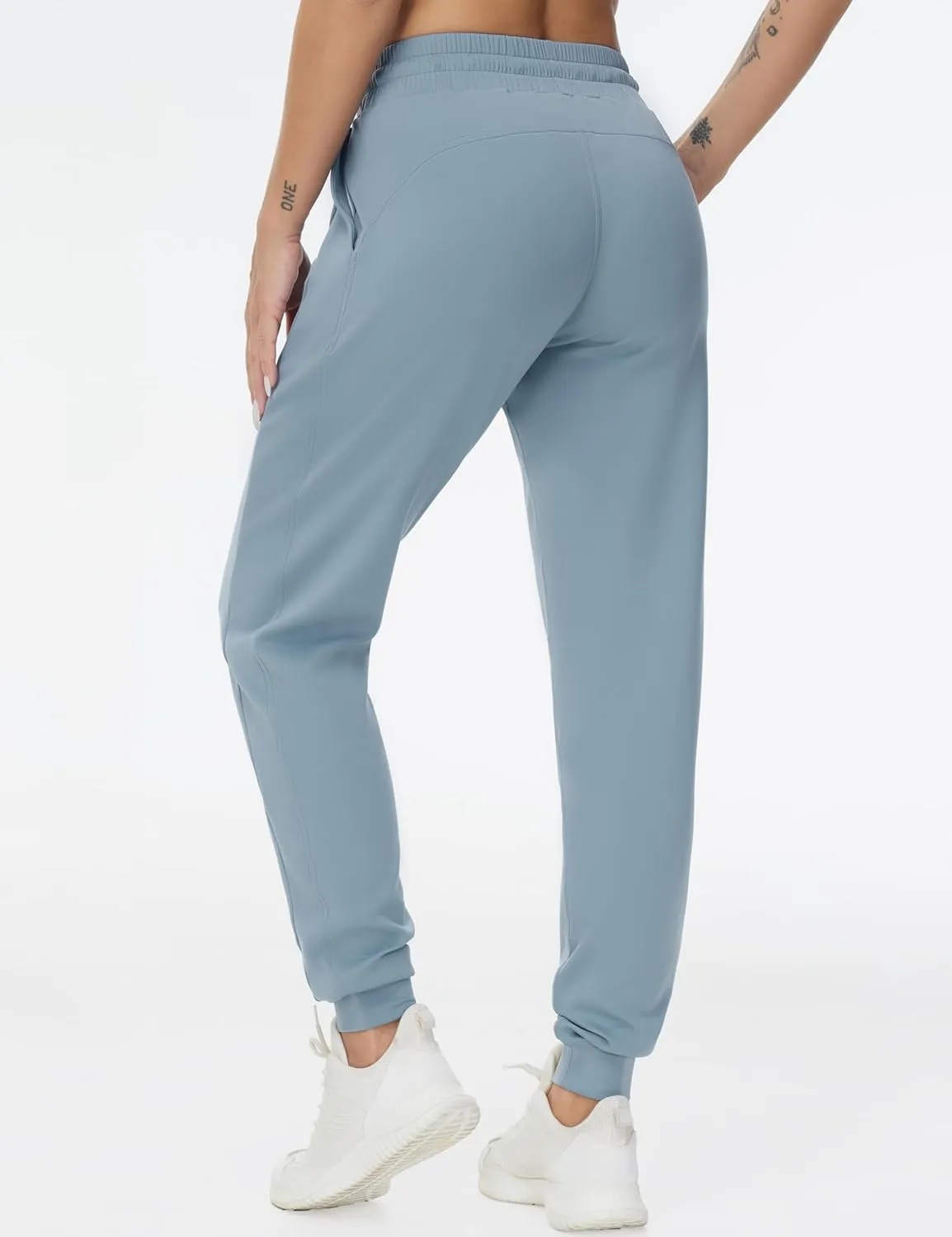 THE GYM PEOPLE Women's Workout Joggers Leggings Drawstring Running Lounge Sweatpants Tapered Pants with Pockets