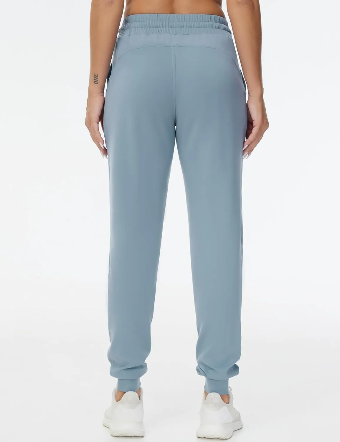THE GYM PEOPLE Women's Workout Joggers Leggings Drawstring Running Lounge Sweatpants Tapered Pants with Pockets