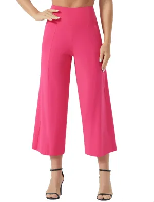 THE GYM PEOPLE Womens' Yoga Pants with Pockets and Tummy Control High Waist in Flare Crop