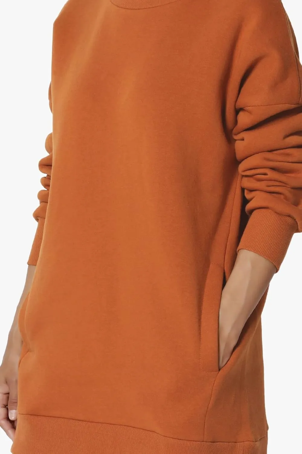 TheMogan Women's S~3X Lounge FleecePullover Sweatshirt Drawstring Jogger Sweat Pants SET
