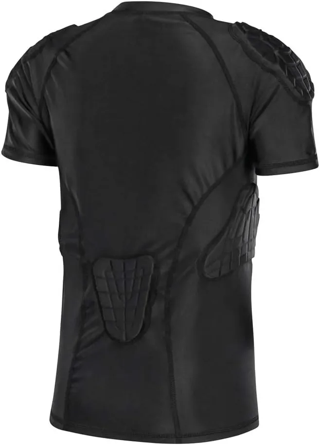 TUOY Youth Boys Padded Protective Shirts Paddded Compression Shirts for Football Paintball Baseball
