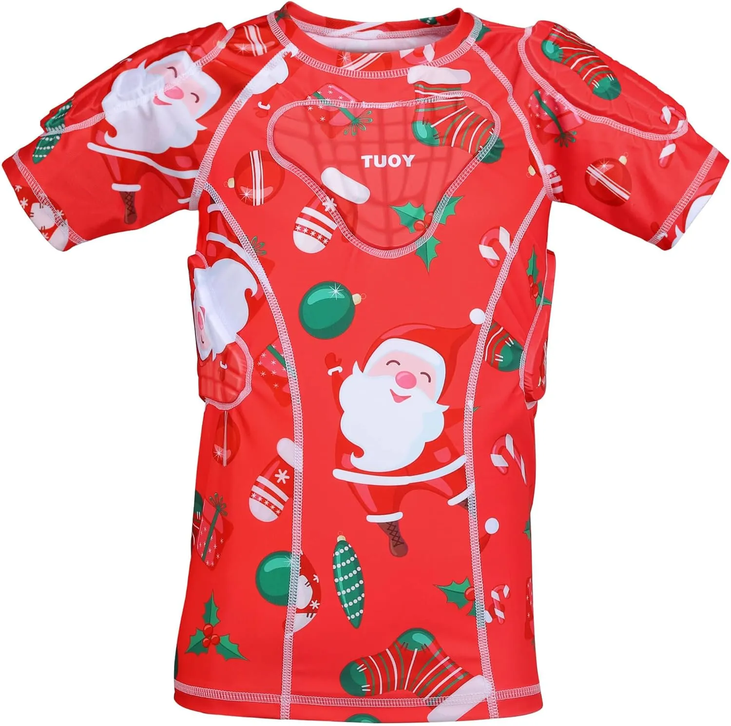 TUOY Youth Boys Padded Protective Shirts Paddded Compression Shirts for Football Paintball Baseball