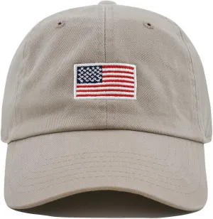 USA Flag & Embroidery Premium 100% Cotton Low Profile Adjustable Baseball Dad Cap