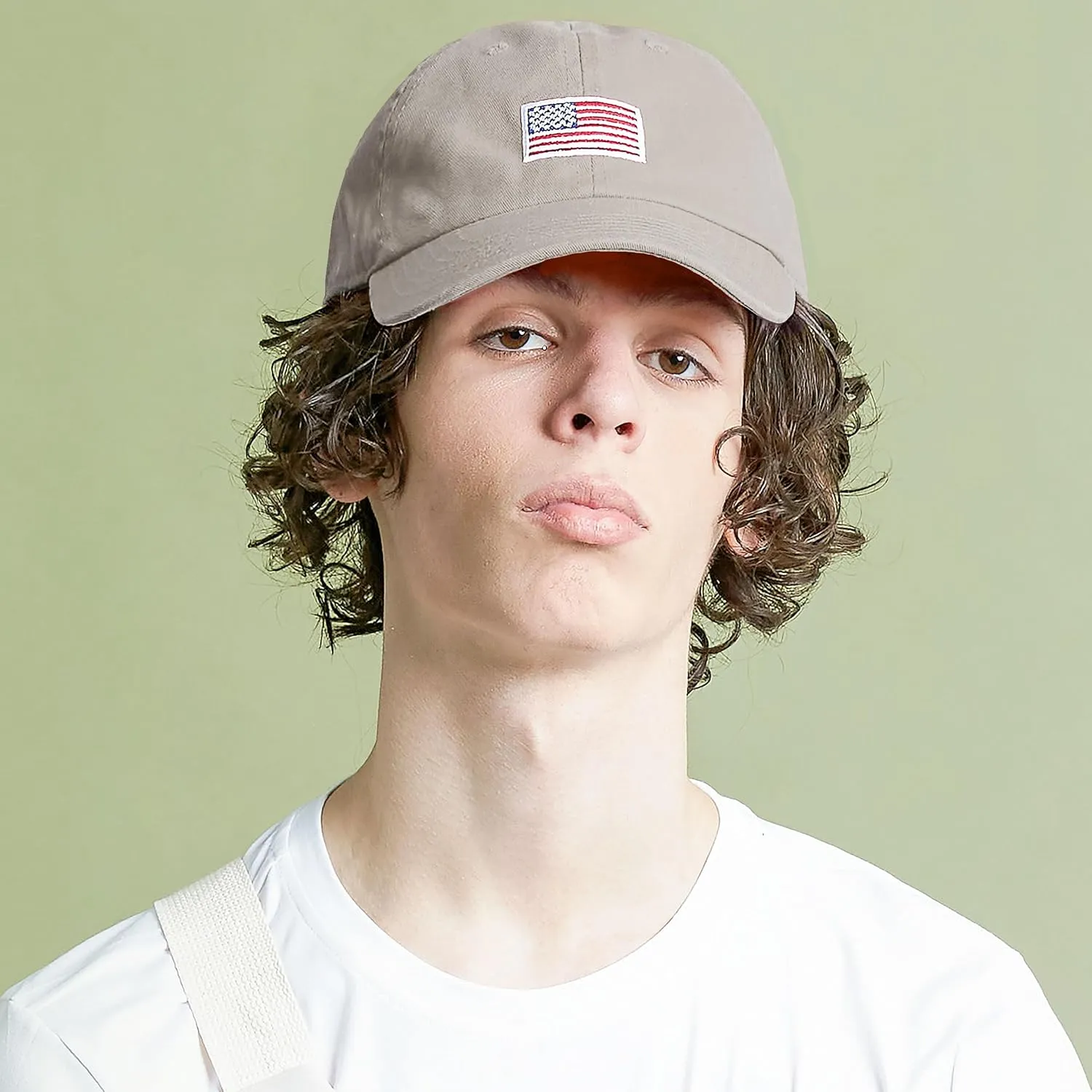 USA Flag & Embroidery Premium 100% Cotton Low Profile Adjustable Baseball Dad Cap