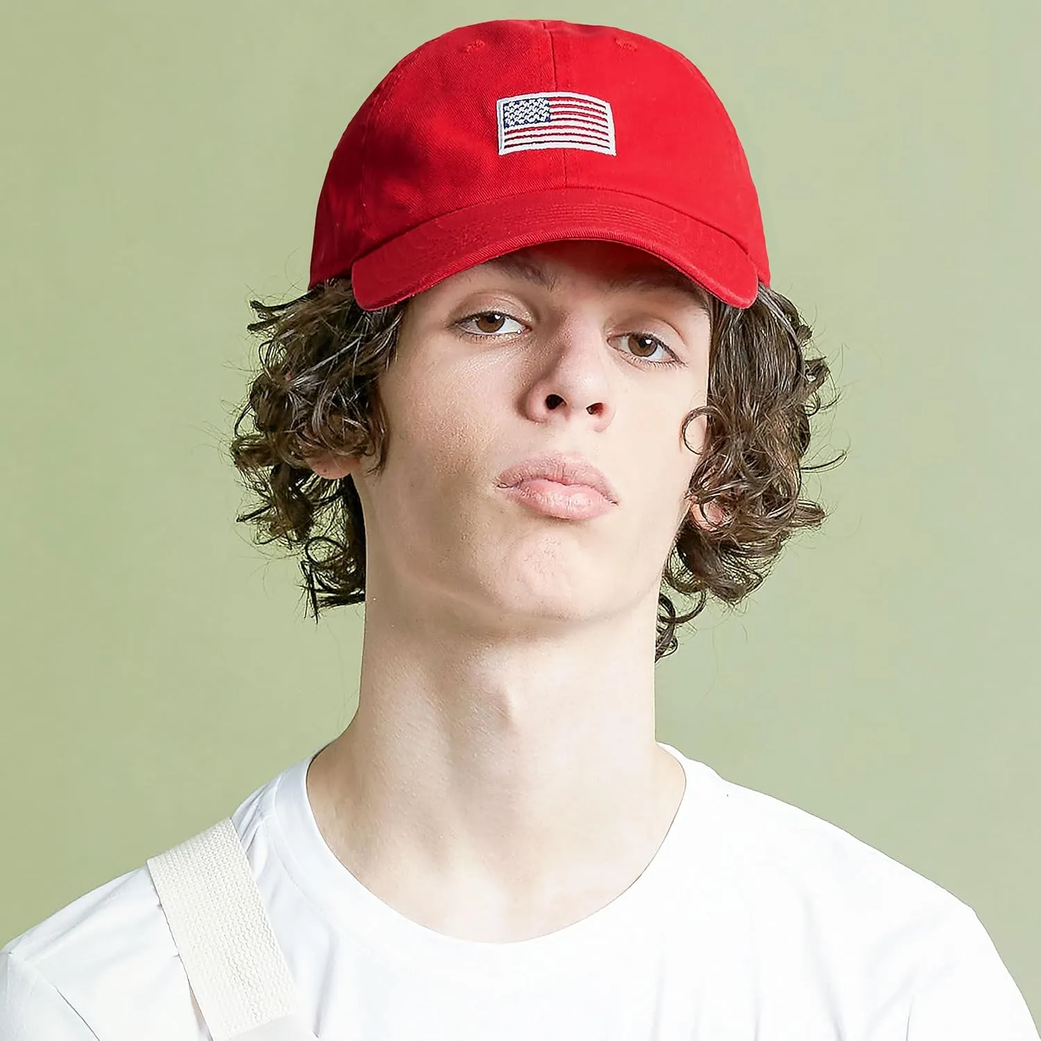 USA Flag & Embroidery Premium 100% Cotton Low Profile Adjustable Baseball Dad Cap