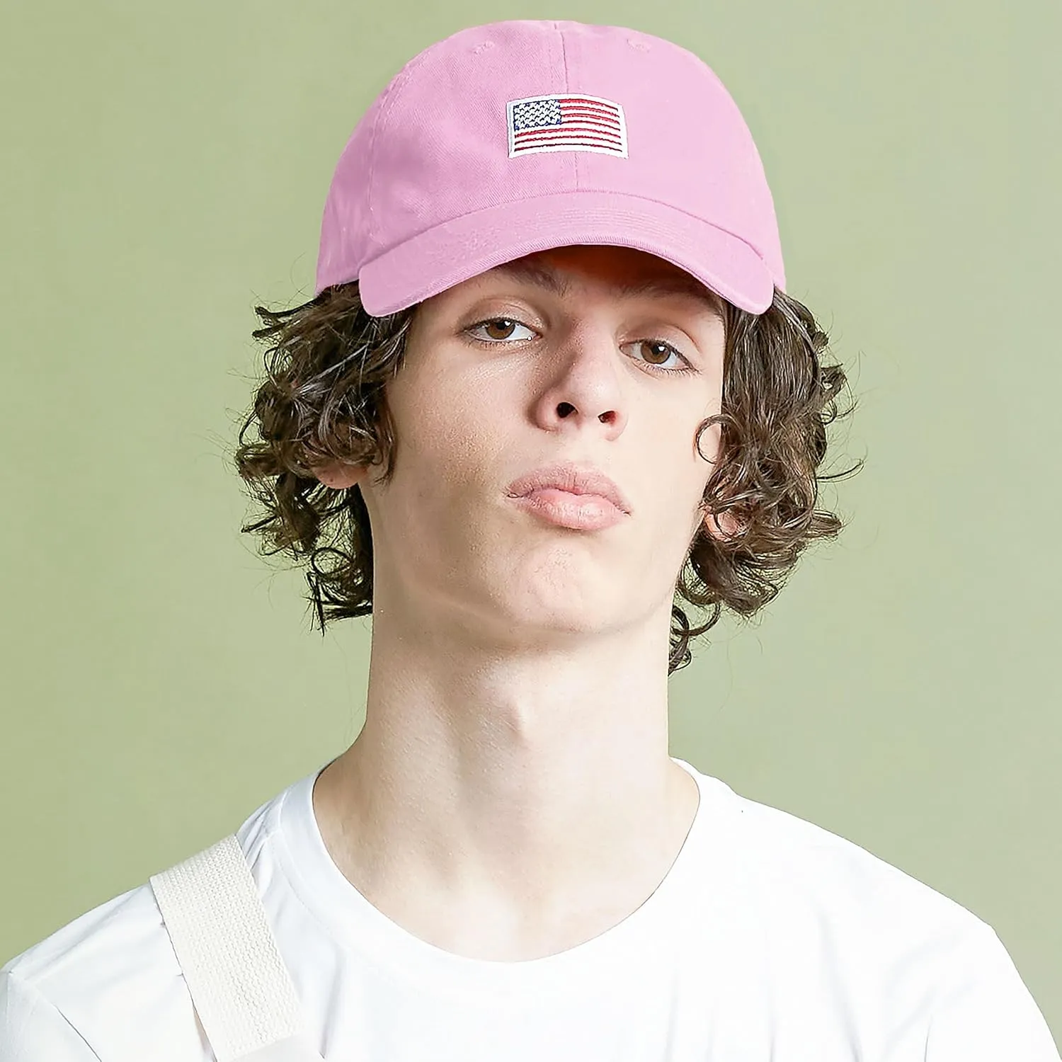 USA Flag & Embroidery Premium 100% Cotton Low Profile Adjustable Baseball Dad Cap