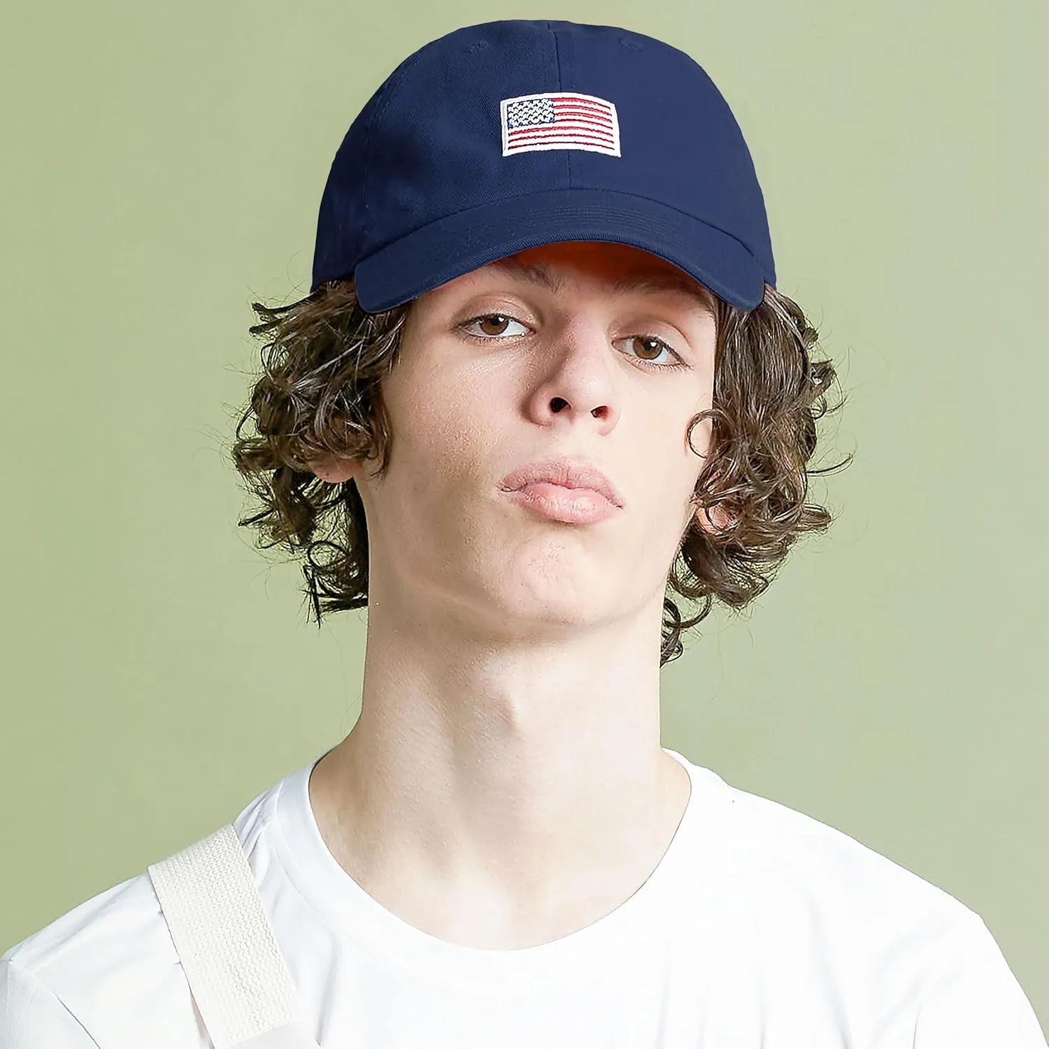 USA Flag & Embroidery Premium 100% Cotton Low Profile Adjustable Baseball Dad Cap