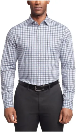 Van Heusen Men's Dress Shirt Regular Fit Ultra Wrinkle Free Flex Collar Stretch Check