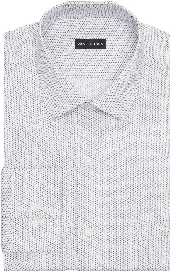 Van Heusen Men's Dress Shirt Regular Fit Ultra Wrinkle Free Flex Collar Stretch Print