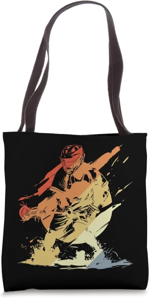 Vintage Lacrosse Guy Goal Sport for Boys Tote Bag