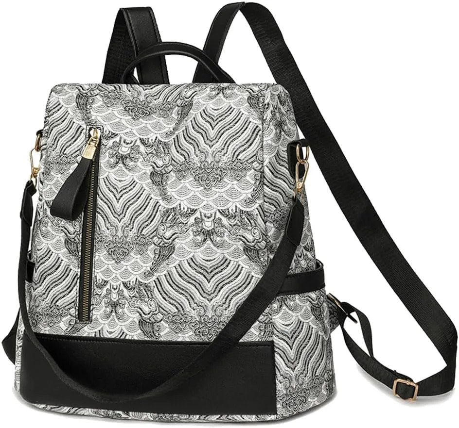 Women Backpack Purse Anti Theft Shoulder Backpack PU Leather Travel Backpack Portable Shoulder Bag for Daypack Travel (Gray)