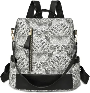Women Backpack Purse Anti Theft Shoulder Backpack PU Leather Travel Backpack Portable Shoulder Bag for Daypack Travel (Gray)