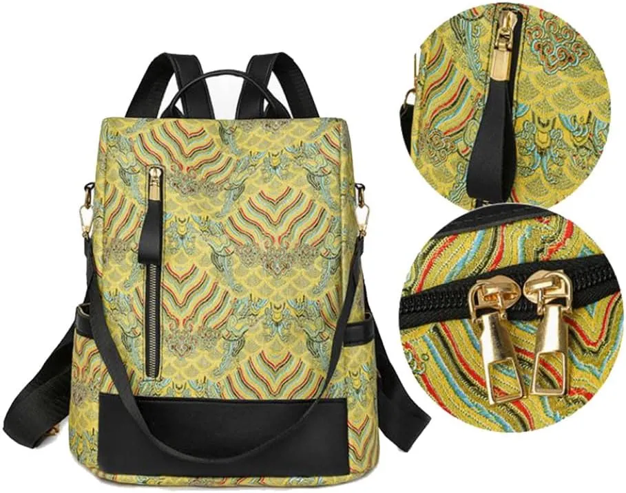 Women Backpack Purse Anti Theft Shoulder Bag PU Leather Travel Rucksack Portable Shoulder Bags for Daypack Travel (Black)