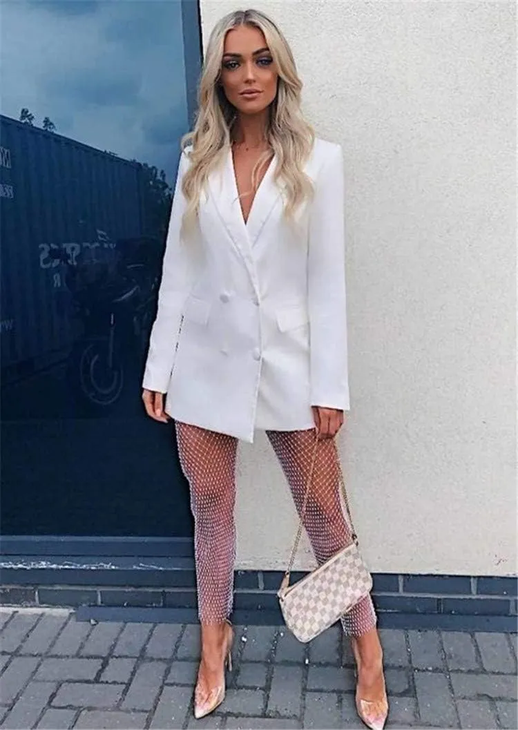 Women Sexy Crystal Rhinestone Mesh Pants Hollow Out Fishnet Leggings Rave Party Festival Club Trousers Beach Cover Up