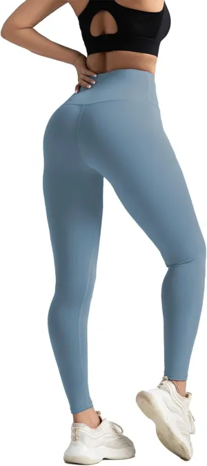 Women's Leggings High Waist Yoga Pants No See Through Workout Gym Capris, Tummy Control Sports Training Pant for Women